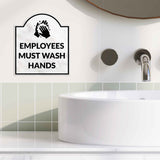 Employees Must Wash Hands' Headstone ? Wall/Door Restroom & Hygiene Sign