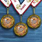 All Quality Wreath Design Bake Off Medal | Competition | High Quality Metal Medal - 1st, 2nd, 3rd Place
