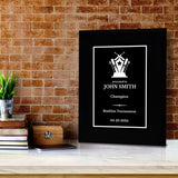 Biathlon Customizable Black Frame Wooden Award Plaque | Easel Mount Option | Achievement and Recognition Personalizable Plaques | Sports Award