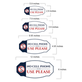 Victorian Plus No Cell Phone Use Please Wall or Door Sign | No Cell Phone Signs - Sign