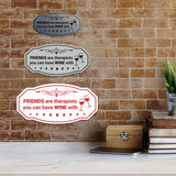 Signs ByLITA Victorian FRIENDS are therapists you can have WINE with Wall or Door Sign