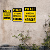 Portrait Round Plus Please No Feeding Or Touching Horses Wall or Door Sign | Farm/Barn Warning Signage