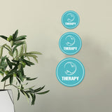 Circle Plus Therapy Wall or Door Sign | Easy Installation | Business & Studio Signage