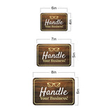 Classic Framed Plus Handle Your Business! Wall or Door Sign | Funny Home & Office Signage