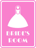Portrait Round Plus Bride's Room Wall or Door Sign | Weddings & Events Signage