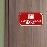 Notched Standard Switchgear Room Wall or Door Sign | Electrical - Commercial Safety & Facility Signs