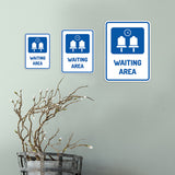 Portrait Round Plus Waiting Area Wall or Door Sign | General Public Signage