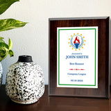 Sport and Athletics Competition Customizable Award Plaque | Recognition of Achievement and Service Personalizable Plaques