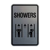 Signs ByLITA Portrait Round Showers (Multiple) Wall or Door Sign