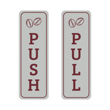 Signs ByLITA Vertical Push and Pull Door Signs (Coffee Beans) Door Sign