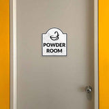 Powder Room' Headstone ? Wall/Door Restroom & Hygiene Sign