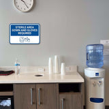 Classic Framed Plus Sterile Area Gown and Gloves Required Door or Wall Sign | Medical Procedure Rooms