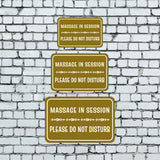 Classic Framed Plus Massage In Session Please Do Not Disturb Door or Wall Sign | Hospitality Signage