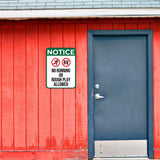 Portrait Round Plus Notice No Running Or Rough Play Allowed Wall or Door Sign | Indoor Gym & Pool Signage