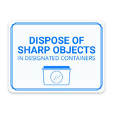 Classic Framed Plus Dispose of Sharp Objects in Designated Containers Door or Wall Sign | Hygiene and Safety Signage