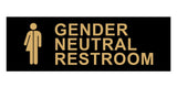 Basic Gender Neutral Restroom Wall or Door Sign
