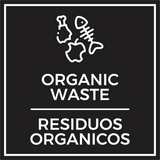 Signs ByLITA Square Organic Waste Wall or Door Sign | Spanish Bilingual Business And Office Signs
