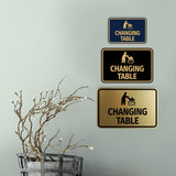 Signs ByLITA Classic Framed Changing Table Wall or Door Sign