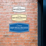 Signs ByLITA Fancy Seniors Enjoy Special Discounts. Ask Us for Details Easy Installation | Durable Construction | Barbers | Grooming and Styling | Hair Wall or Door Sign