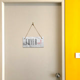 Foyer 5x10 Hanging Plus Wall or Door Sign | Rustic Twine | Range of Vibrant Decor Styles | Room Signs For Home and Business