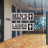 Standard Plus Men's Changing Room and Ladies Changing Room (2 Pack) Wall or Door Sign | Office Public Signage