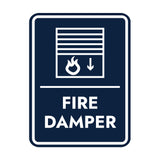 Signs ByLITA Portrait Round Fire Damper Door or Wall Sign Easy Installation | Health And Safety | Building And Danger Signs