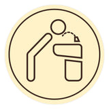 Signs ByLITA Circle Water Fountain Graphic Door or Wall Sign | Easy Installation | Durable Construction | Promote Health And Safety | Caution Warning Sign for Home, Business and Office Spaces