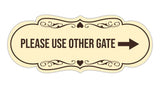 Signs ByLITA Designer Please Use Other Gate Wall or Door Sign (Multipacks)