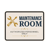 Classic Framed Plus Maintenance Room — Authorized Personnel Only — Wall or Door Sign | Specialist Room - Sign