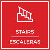 Signs ByLITA Square Stairs Wall or Door Sign | Spanish Bilingual Business and Office Signs
