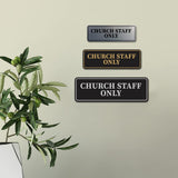 Standard Church Staff Only Wall or Door Sign