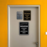 Signs ByLITA Portrait Round Weapon Loading And Unloading Area Door or Wall Sign | Gun Range Safety Warning Signs
