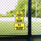 Classic Framed Plus Free Range Children Wall or Door Sign | Novelty Safety Sign