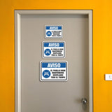 Classic Framed Plus Aviso El Pasillo Debe Mantenerse Despejado Todo El Tiempo Door or Wall Sign | Spanish Business Signage