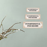 Standard Plus Interpersonal Psychiatry Door or Wall Sign | Office Signage
