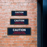 Standard Plus Caution Swinging Door Please Keep Clear Wall or Door Sign | Home & Office Décor