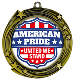 USA High Relief Metal Medals | Patriotic Awards and America Pride (3 Pack)