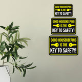 Classic Framed Plus Good Housekeeping Is The Key To Safety! Door or Wall Sign | Office Housekeeping Signage