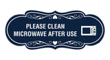 Signs ByLITA Designer Please Clean Microwave After Use Wall or Door Sign