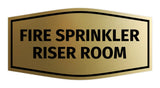 Signs ByLITA Fancy Fire Sprinkler Riser Room Sign | Durable Plastic | Vibrant Colors | Powerful Foam Tape