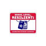 Classic Framed Plus Brave, Loyal, Resilient: Celebrating Veterans’ Sacrifices Door or Wall Sign | 2nd Amendment Protection