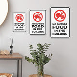 Portrait Round Plus No Outside Food In This Building Wall or Door Sign | Food & Drink Restrictions