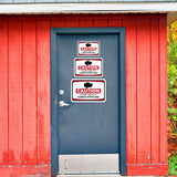 Classic Framed Plus Caution Sharp Objects Handle with Care Door or Wall Sign | Workplace Health and Safety Warning Signage