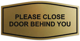 Signs ByLITA Fancy Please Close Door Behind You Sign - Laser-Engraved Lettering | Durable ABS Plastic | Vibrant Colors | Powerful Foam Tape