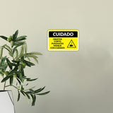 Classic Framed Plus Cuidado Objetos Corto Punzantes Maneje con cuidado Door or Wall Sign | Business Warning Signage