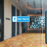 Standard Plus Staff Toilets (Blue) Door or Wall Sign