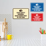 Signs ByLITA Classic Framed Food Safety Warning, Wash Hands Only In This Sink Wall or Door Sign