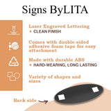 Signs ByLITA Oval DO NOT KNOCK OR RING DOORBELL Sign | Legible Lettering | Easy No-Tool Installation | Powerful Foam Tape
