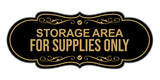Signs ByLITA Designer Storage Area for Supplies Only Wall or Door Sign