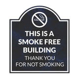 This is A Smoke Free Building Thank You for NOT Smoking' Headstone ? Wall/Door Restroom & Hygiene Sig